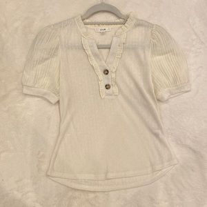 E&M knit blouse in cream